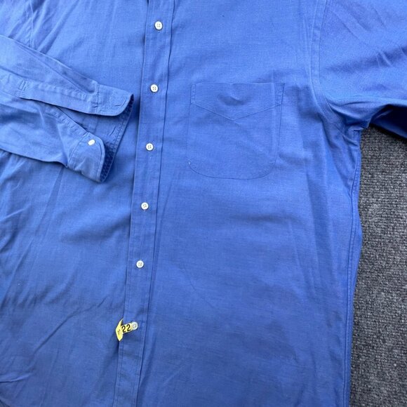 Brooks Brothers Long Sleeve Button Up Shirt Mens 15.5 33 Blue Cotton Point - Picture 10 of 11